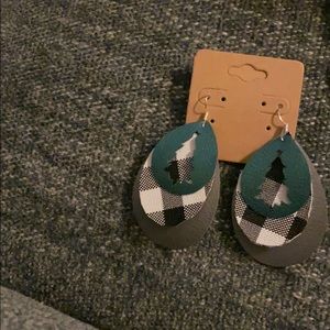 Christmas Faux Leather Earrings